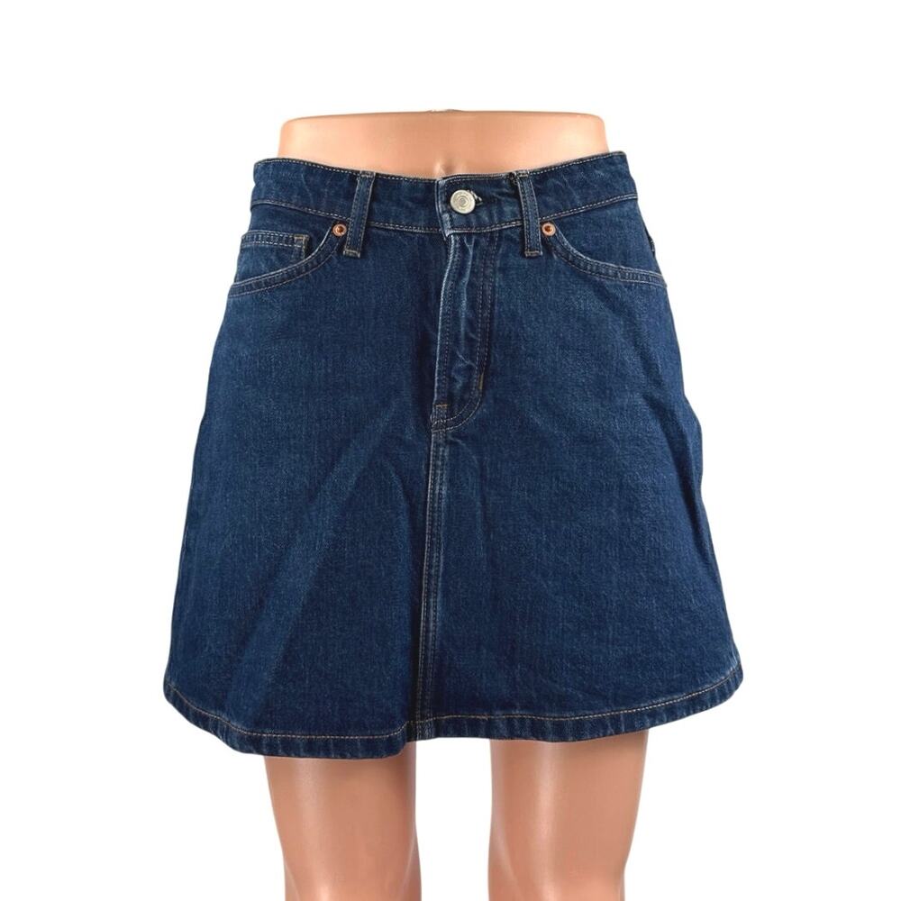 Reformation Blue Denim Mini Skirt